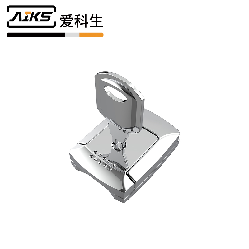 加厚免开孔抽屉带钥匙锁芯搭扣-6514